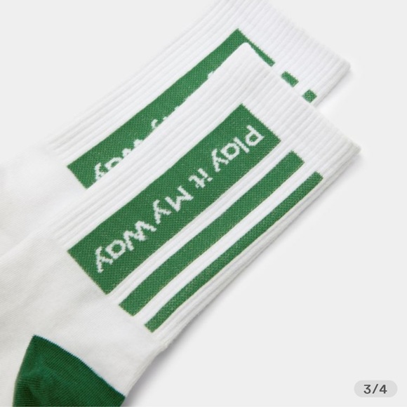 Halara Play It My Way Green and White Socks NWT (MAKE AN OFFER) - Picture 3 of 4